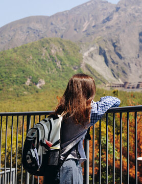 Sakurajima Volcano Island landscape, Japan, Kagoshima prefecture, Kyushu island region, island volcano and bay, Yunohira Observation Deck, ferry trip from Kagoshima, Kirishima-Kinkowan National Park
