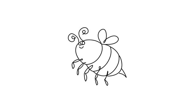 Insect white background simple line drawing.