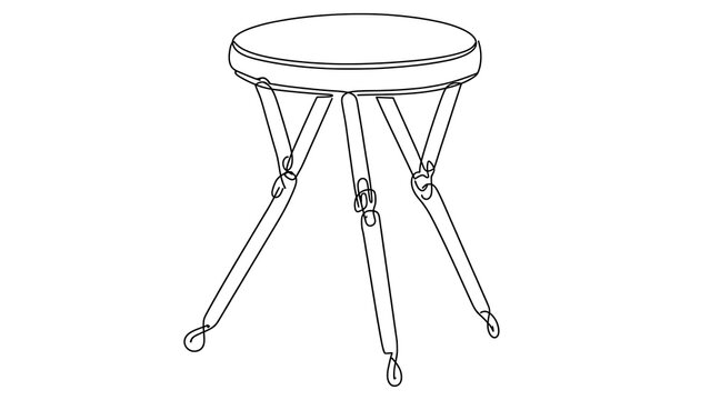 Stool white background.