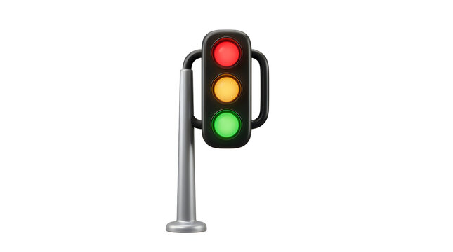 Traffic light with red, yellow, and green signals