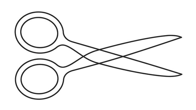 Scissors icon white background.