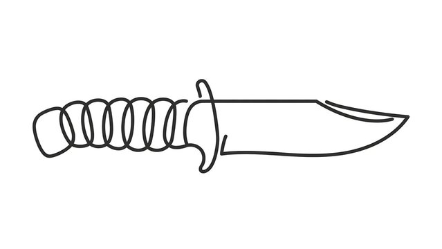 Knife on white background.