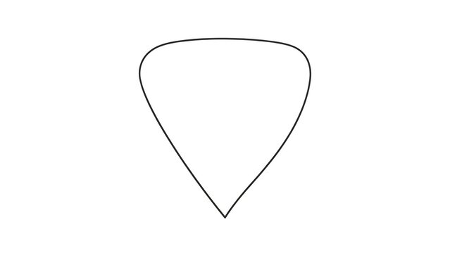 Guitar Pick Icon white background.