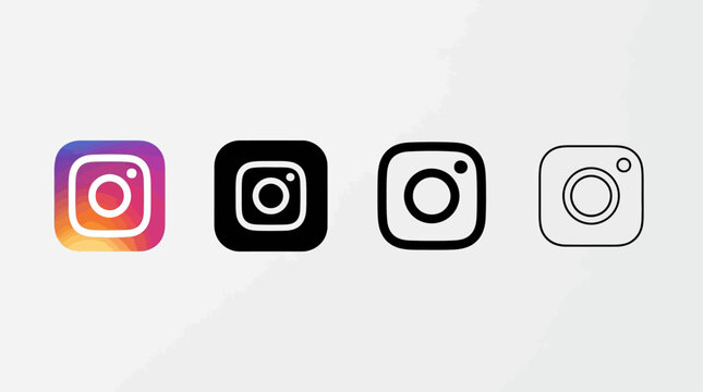 Social media icons illustration instagram