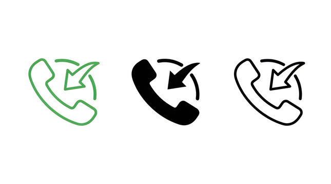 Telephone icons with recycling arrows