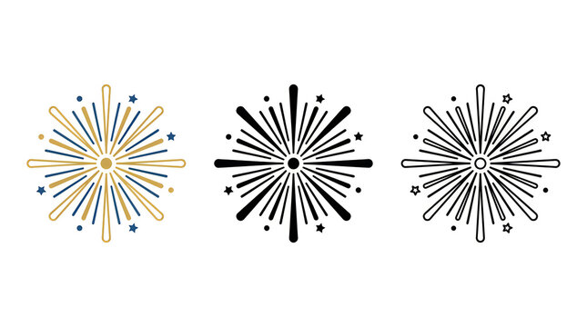 Colorful fireworks explosion illustration