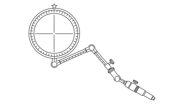 Theodolite tool white background.