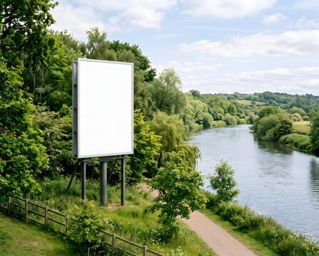 blank billboard in the park