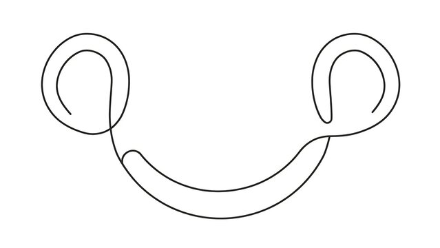 Smiling Face white background.