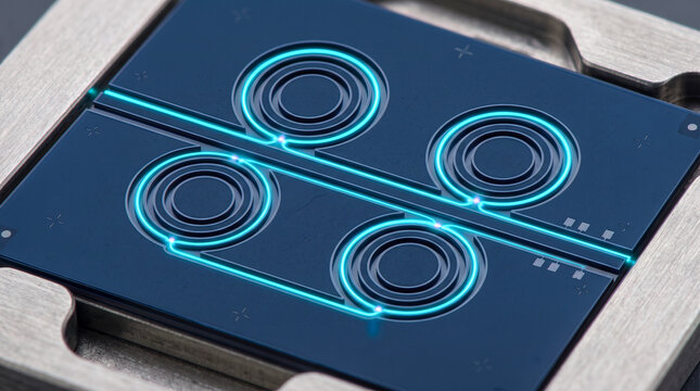 Silicon Photonics Chip with Micro-Ring Resonators and Optical Waveguides