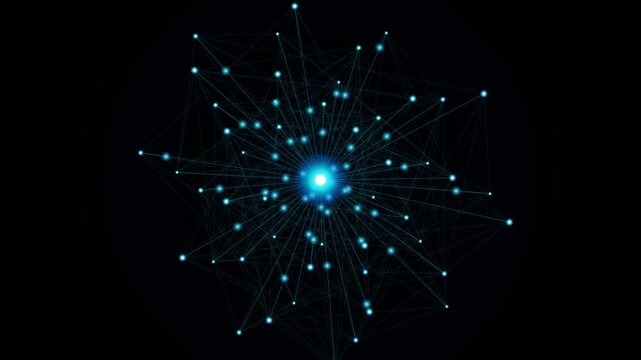 Abstract Neural AI Network Processing Seamless Loop 4KAbstract Neural AI Network Processing Seamless Loop 4K