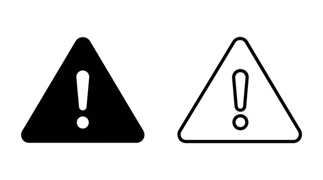 Warning triangle icon with exclamation mark