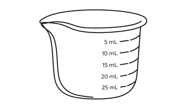 Measuring Cup white background.