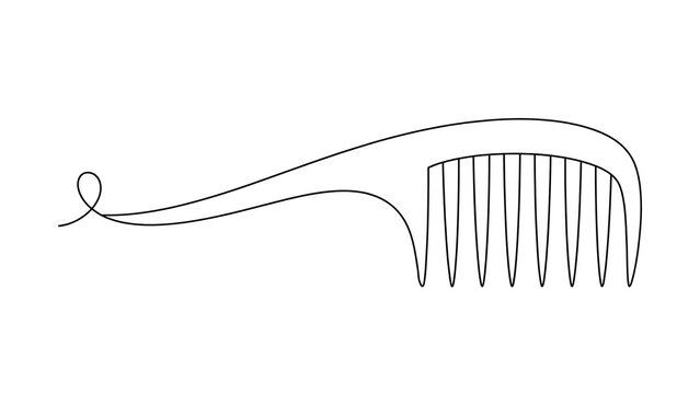 Simple black comb white background.