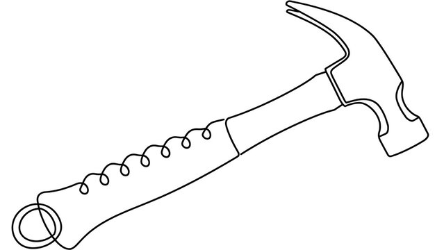 Hammer tool white background.