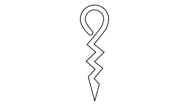 Zodiac Gemini Symbol white background.
