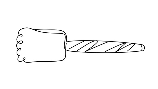 Meat tenderizer tool white background.