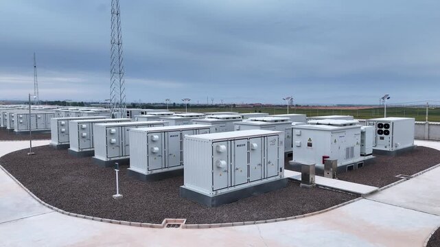 outdoor large scale energy storage power station container equipment cluster