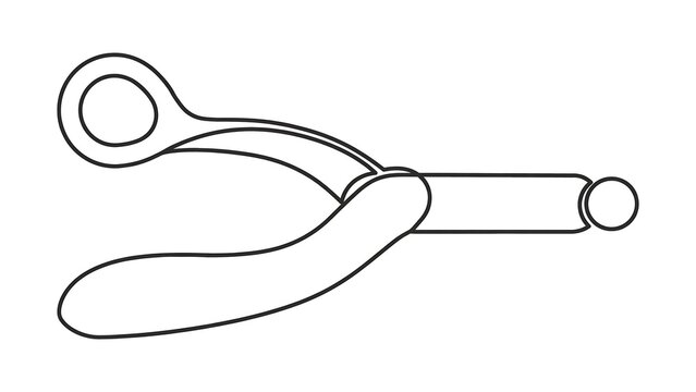 Scissors icon white background.