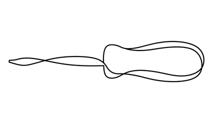 Obraz premium Screwdriver white background simple tool.