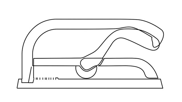 Stapler on white background.