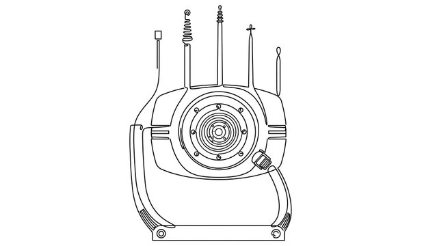 Industrial Machine white background.