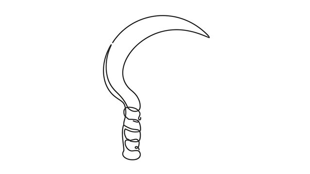 Sickle white background.