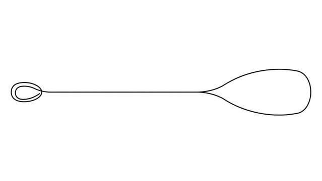 Simple kitchen spoon on white background.