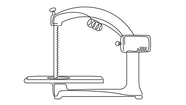 Vintage Meat Slicer white background.