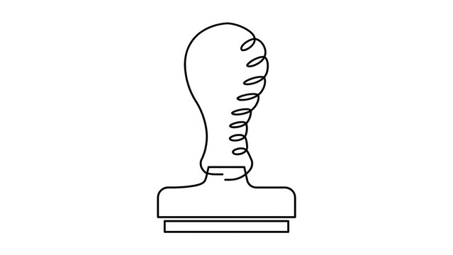Rubber Stamp on white background.