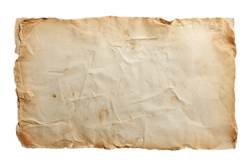 Fototapeta premium Weathered blank parchment sheet isolated