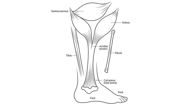 Human Leg Anatomy white background.