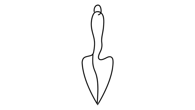 Simple Shovel Icon white background.