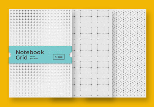 Minimal Notebook Cross Grid Pattern Set