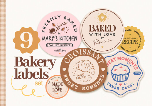 Vintage Bakery Labels