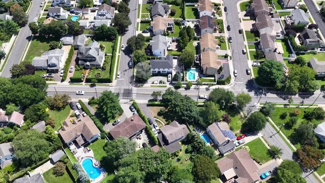Elevated Panorama of Nassau County Towns, Railways and Coastal Lan