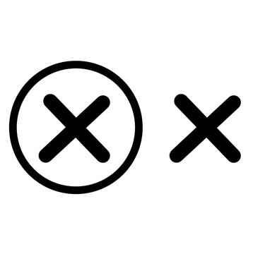 X simbol icon vector transparant