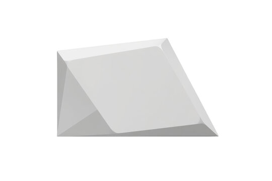 Angular white trapezoid display platform