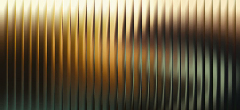 Vertical metallic ribbed texture with gradient gold and dark tones