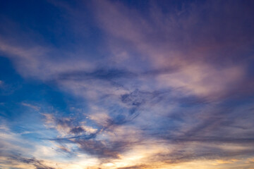Fototapeta premium beautiful sky and clouds at sunset
