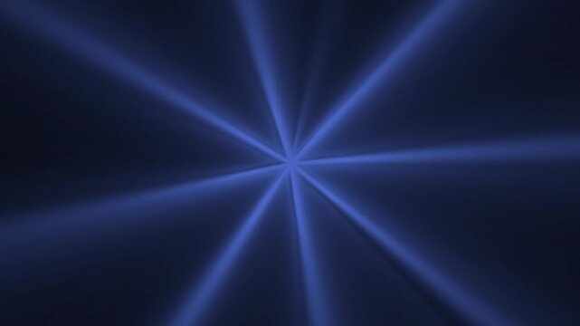 Radiant blue light rays emerging from a central point create an expanding stellar animation effect designed for seamless motion background visuals in modern digital creative projects
