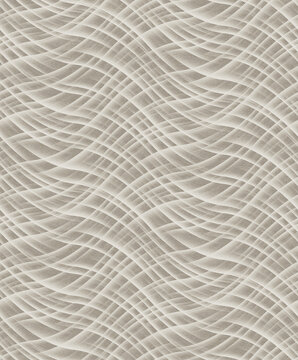Seamless sophisticated abstract texture featuring intricate flowing curved lines in beige and ecru for an elegant fabric-like interior design