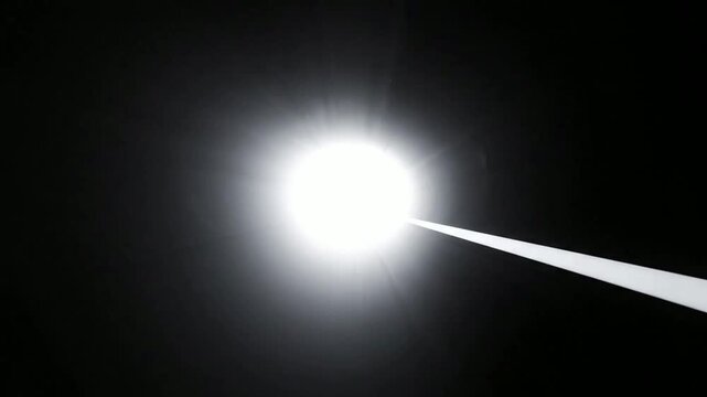 Light Tunnel Entrance Moving Through a Bright Futuristic Dark Space
