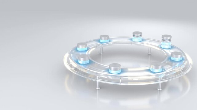Futuristic Circular Assembly Line Seamless Loop 4K