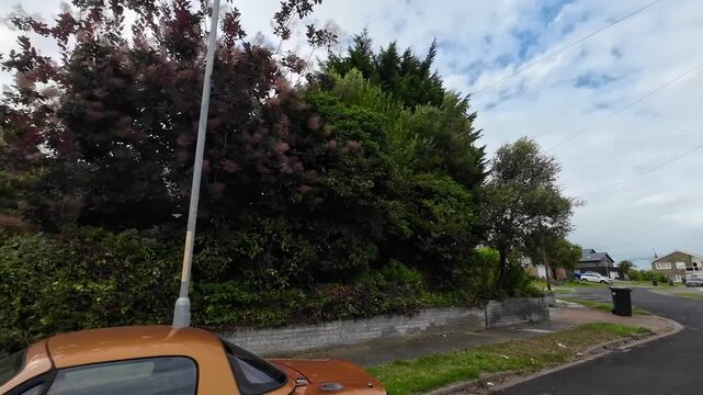 Car Mounted Wide Angle Camera Street View Footage of Ramsgate Beach and Ocean City of England, United Kingdom. Footage Was captured on 1st August, 2025 During Mostly Black Cloudy Day of Summer
