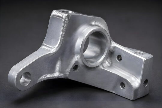Damaged aluminum bracket rebuilt and machined back to precise geometry