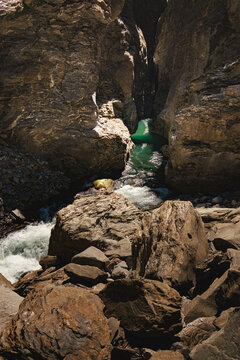 A view into the canyon of Vimala Gorge, Switzerland