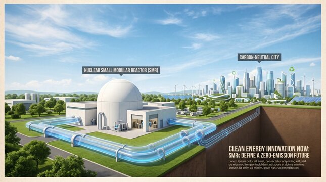 Sustainable domed metropolis, futuristic white circular biodome architecture on coastal green park lawn. Clean ecological urban planning harmonizes zero emission living with azure ocean water.