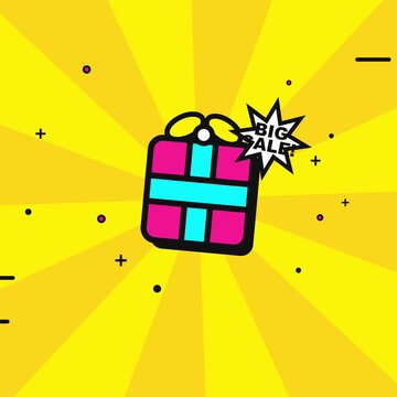 Black Friday Mega Sale Animation Promotional Background. 4K