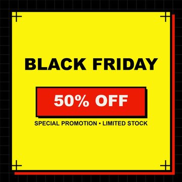 Black Friday Sale Promotional Animation Motion Graphics. 4K